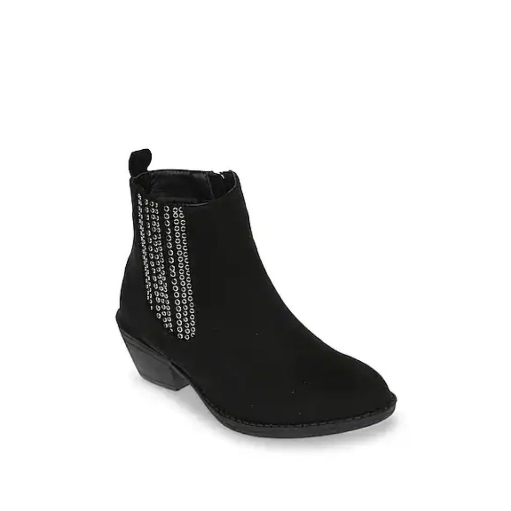 Vince Camuto Black Sueded Bootie - Big Girls Size 5